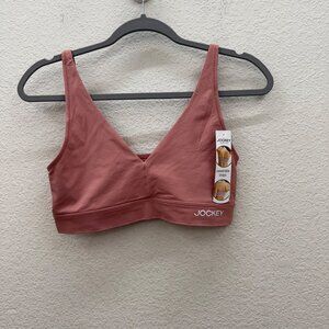 Jockey Wire Free Plunge Bralette Adjustable Strap Bra Womens size XL NEW